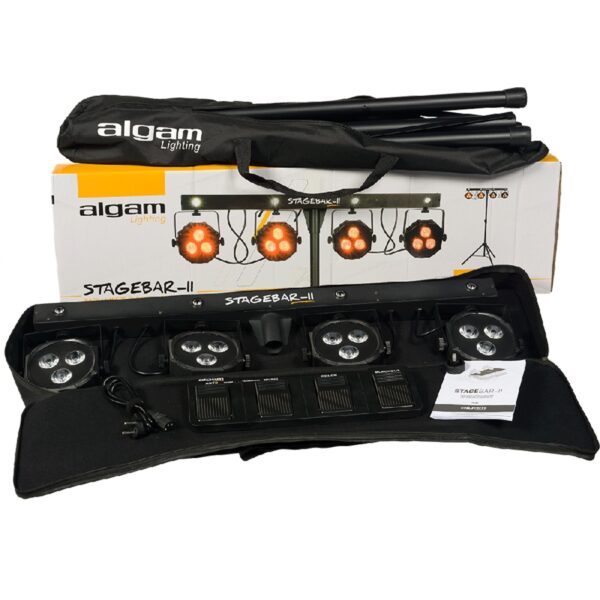 STAGEBAR-II Kit su Treppiede Par + Strobo con Pedaliera Wireless